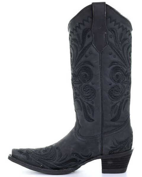 Image #3 - Circle G Women's Filigree Western Boots - Snip Toe, Black, hi-res