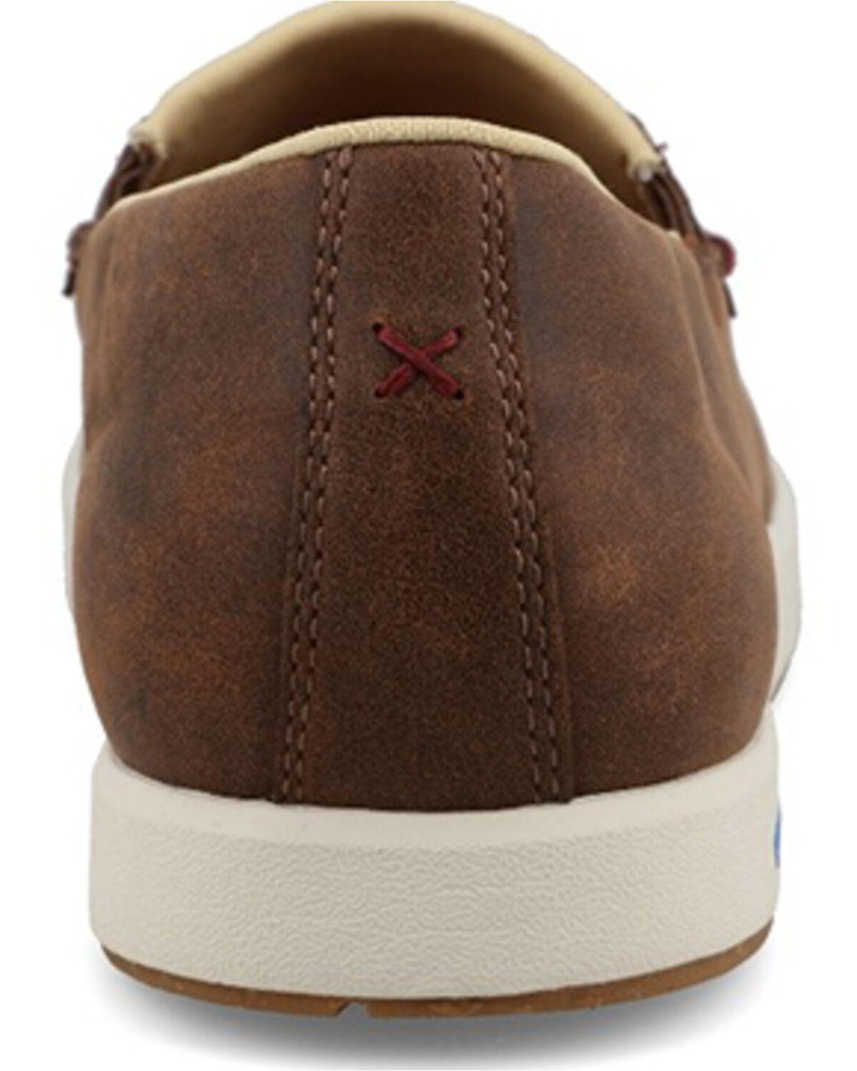 Image #5 - Twisted X Men's Exotic Ostrich Slip-On Ultralite X™ Casual Shoes - Moc Toe, Brown, hi-res