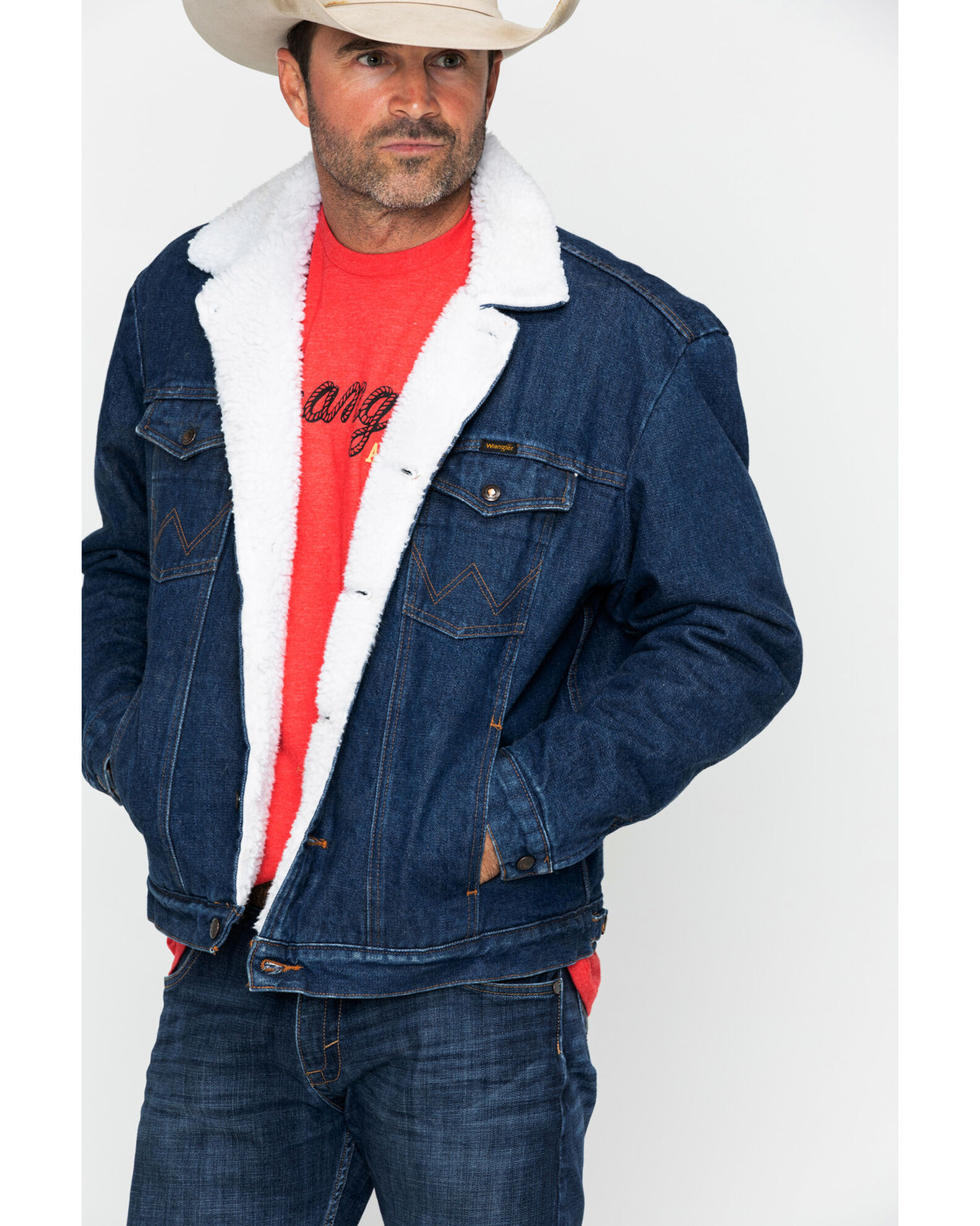 build Foranderlig Bestået Wrangler Men's Sherpa Lined Denim Jacket - Country Outfitter
