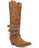Image #1 - Dingo Women's Buck Wild Suede Tall Western Boots - Round Toe, Brown, hi-res
