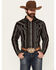 Image #1 - Cody James Men's Caspian Serape Striped Long Sleeve Snap Western Shirt - Tall, Burgundy, hi-res