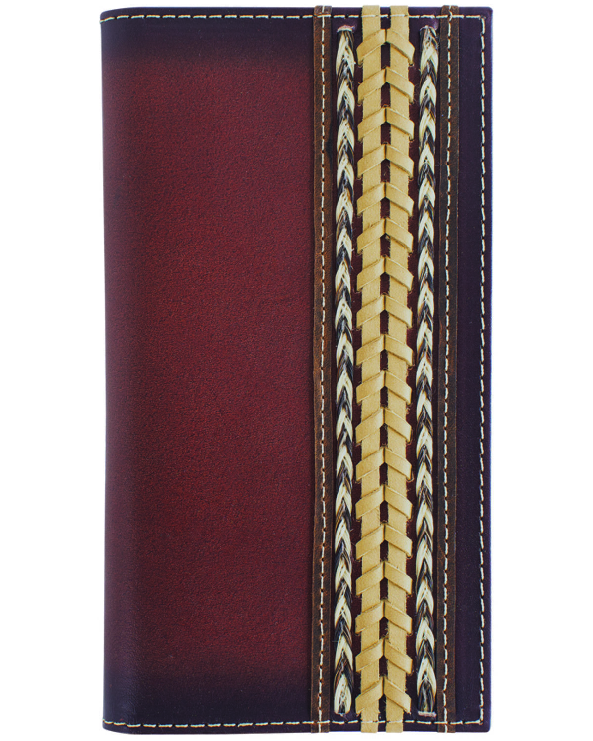 Image #1 - Cody James Men's Braided Horsehair Leather Rodeo Wallet, Brown, hi-res