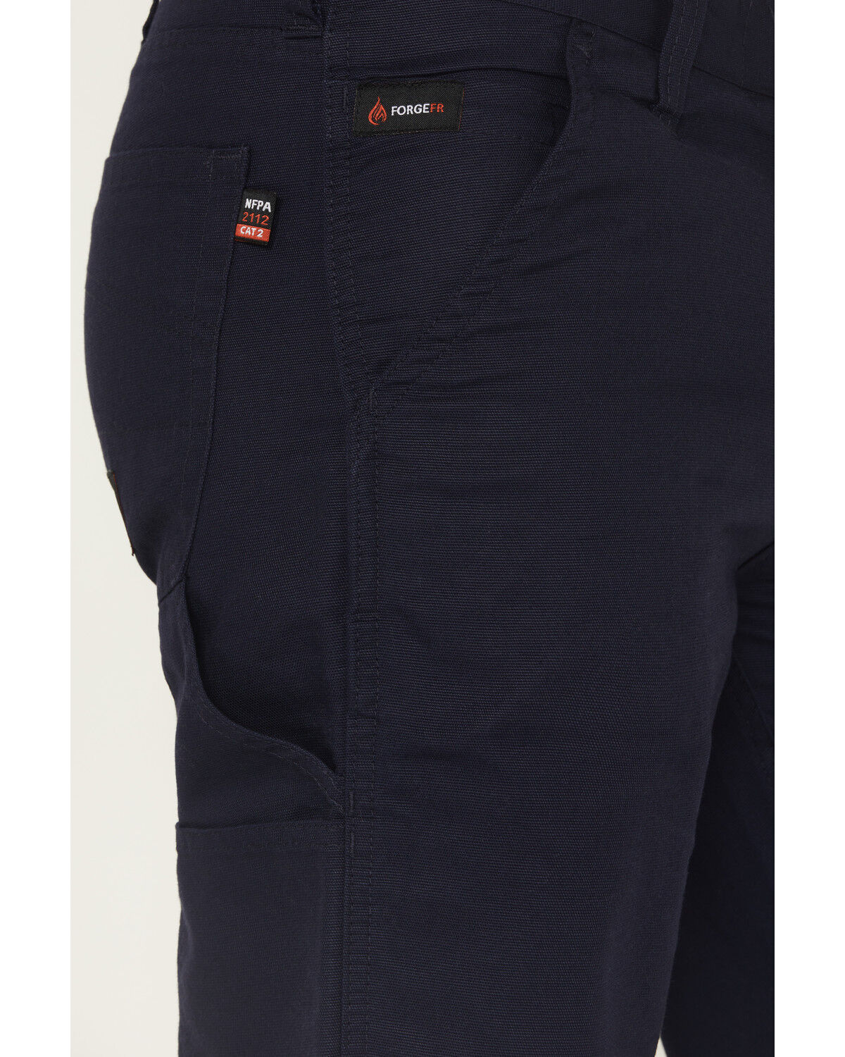 Image #2 - Forge Workwear Men's FR Relaxed Bootcut Canvas Pants - Big, Navy, hi-res