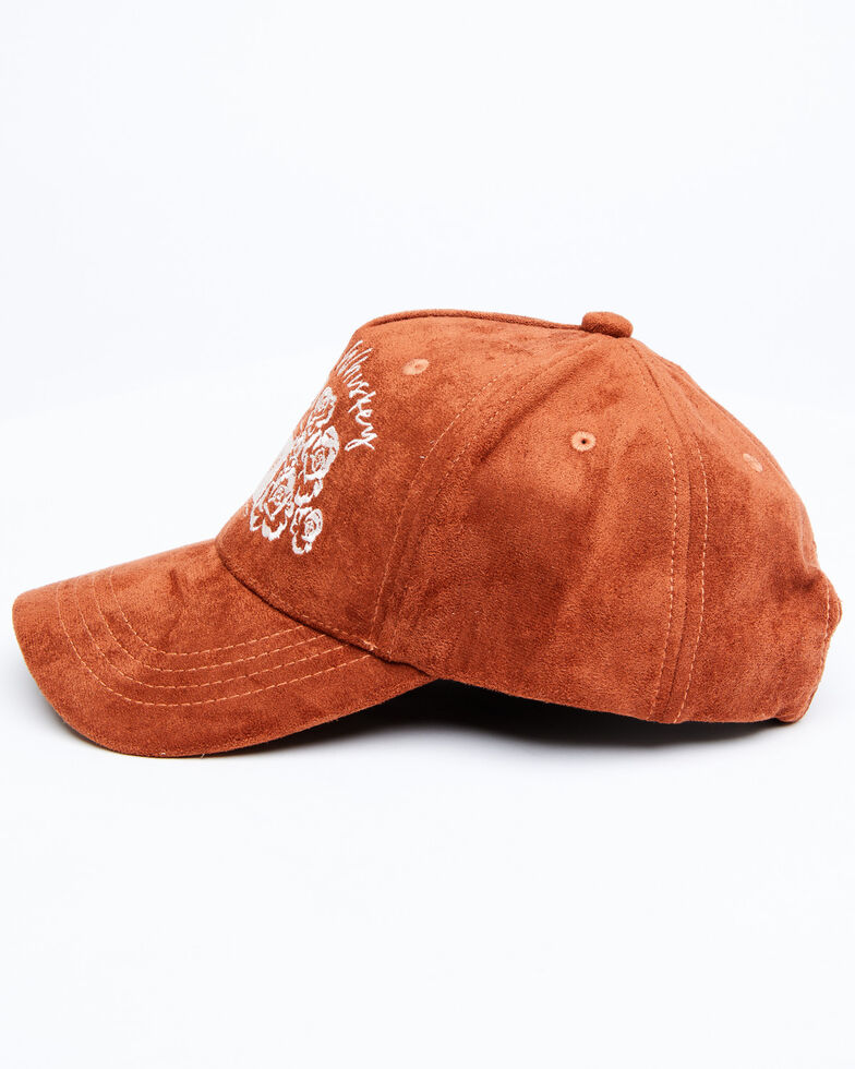 Shyanne Women's Just Add Whiskey Faux Suede Ball Cap, Rust Copper, hi-res