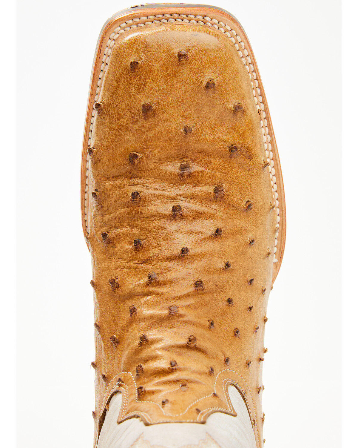 Image #6 - Tanner Mark Men's Exotic Ostrich Western Boots - Broad Square Toe, Tan, hi-res
