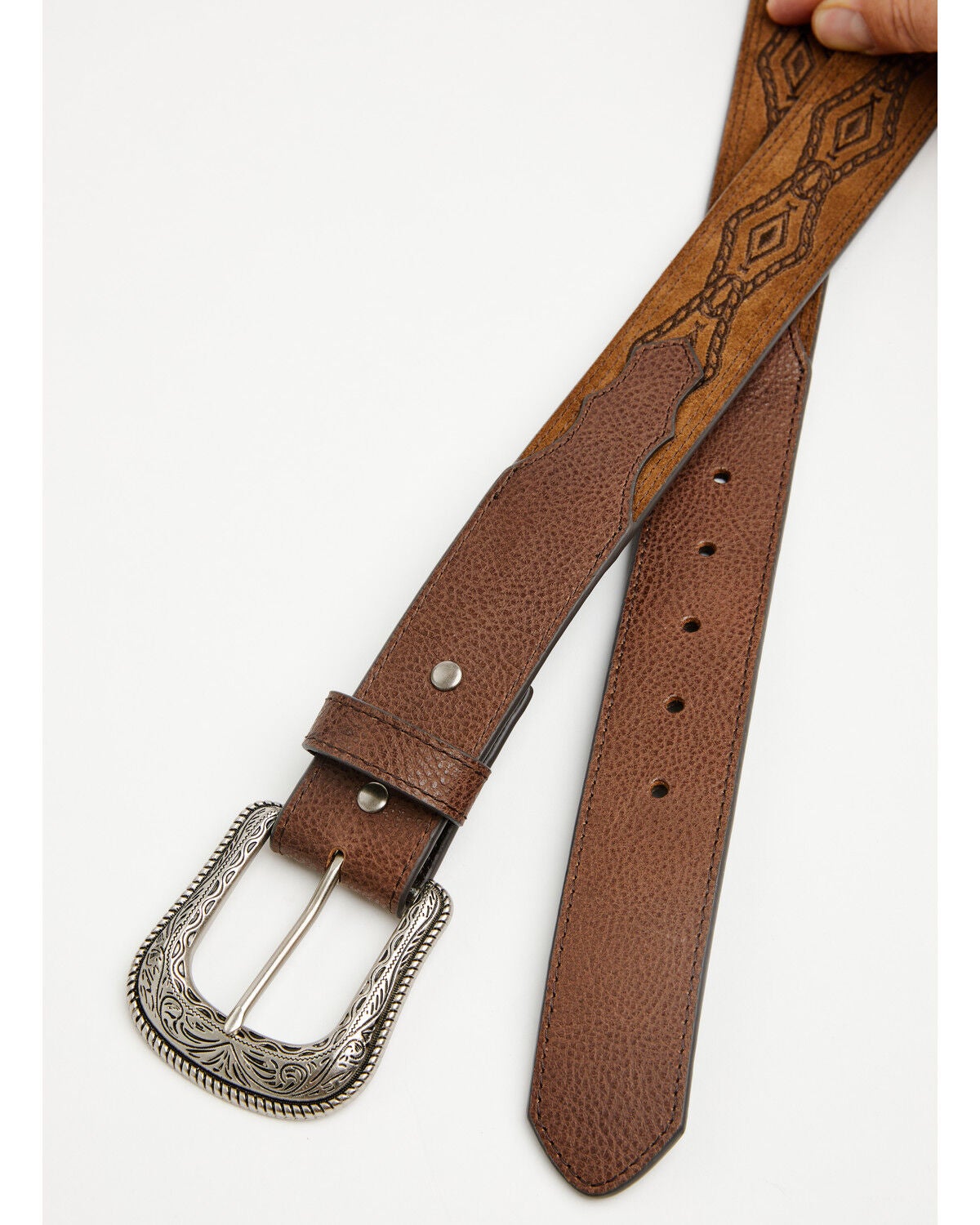 Image #2 - Cody James Men's Guthri Southwestern Print Belt, Chocolate, hi-res