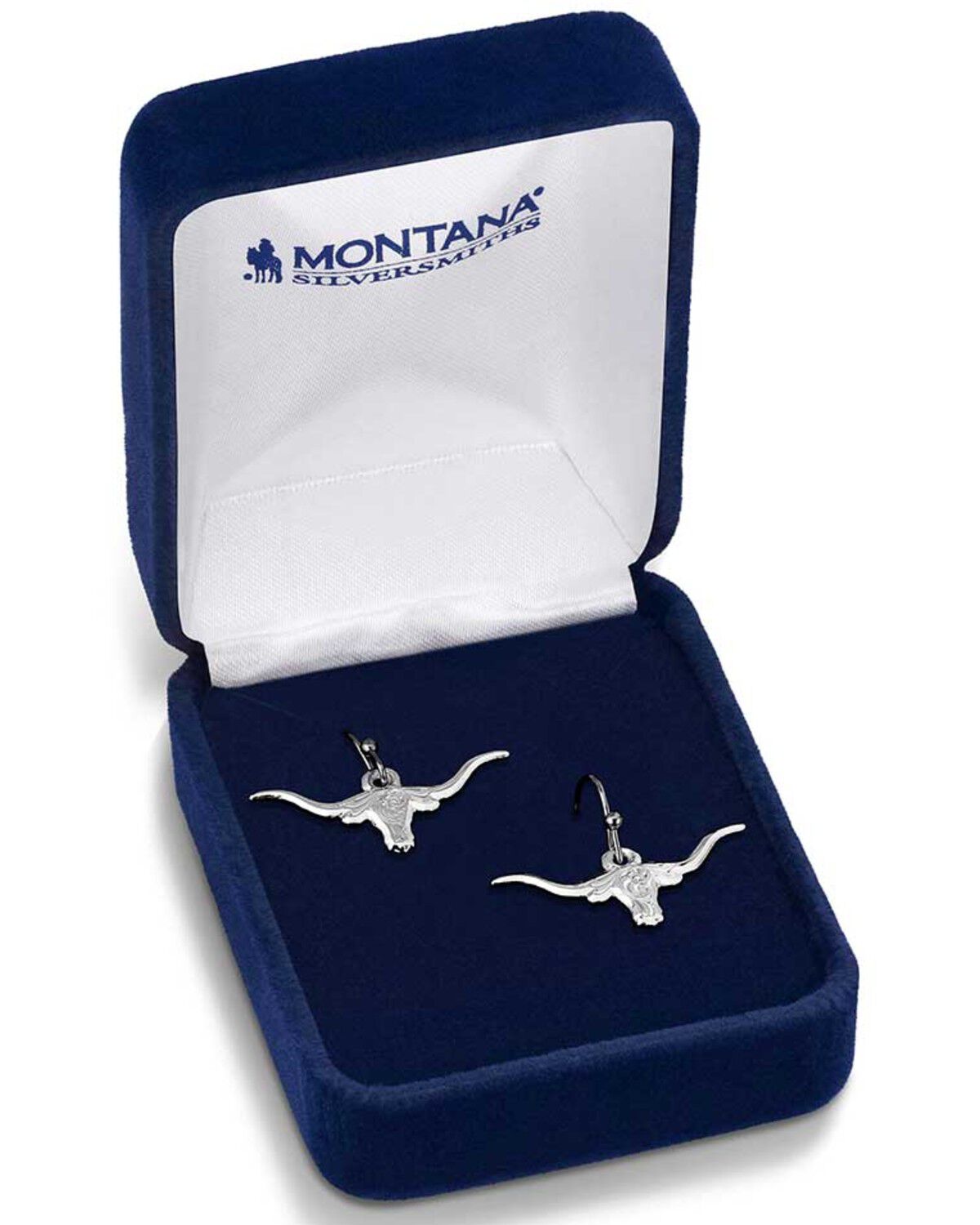 Image #3 - Montana Silversmiths Women's Out West Longhorn Earrings, Silver, hi-res