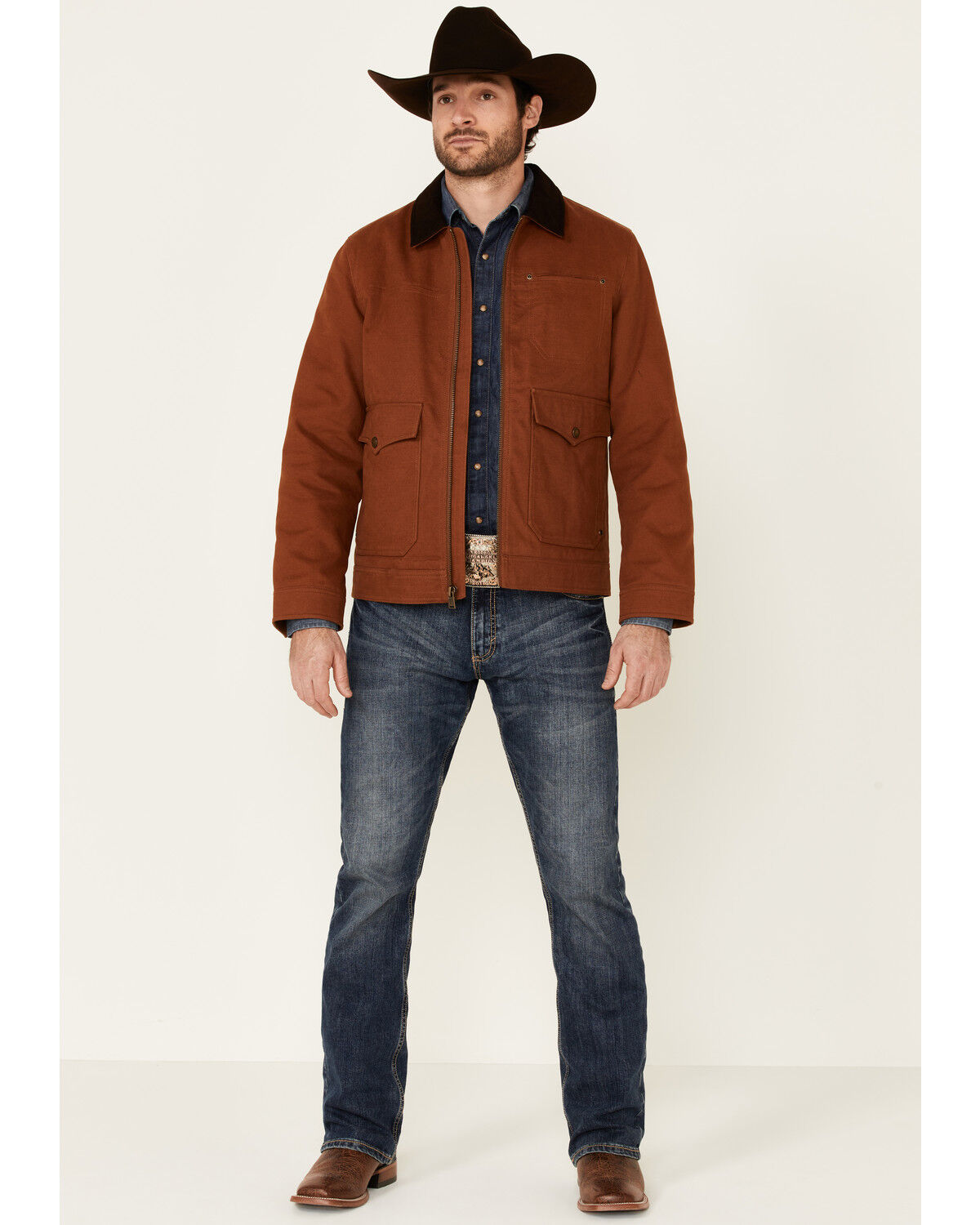Pendleton Men's Whiskey Carson City Canvas Zip-Front Barn Pendleton Men's Whiskey Carson City Canvas Zip-Front Barn