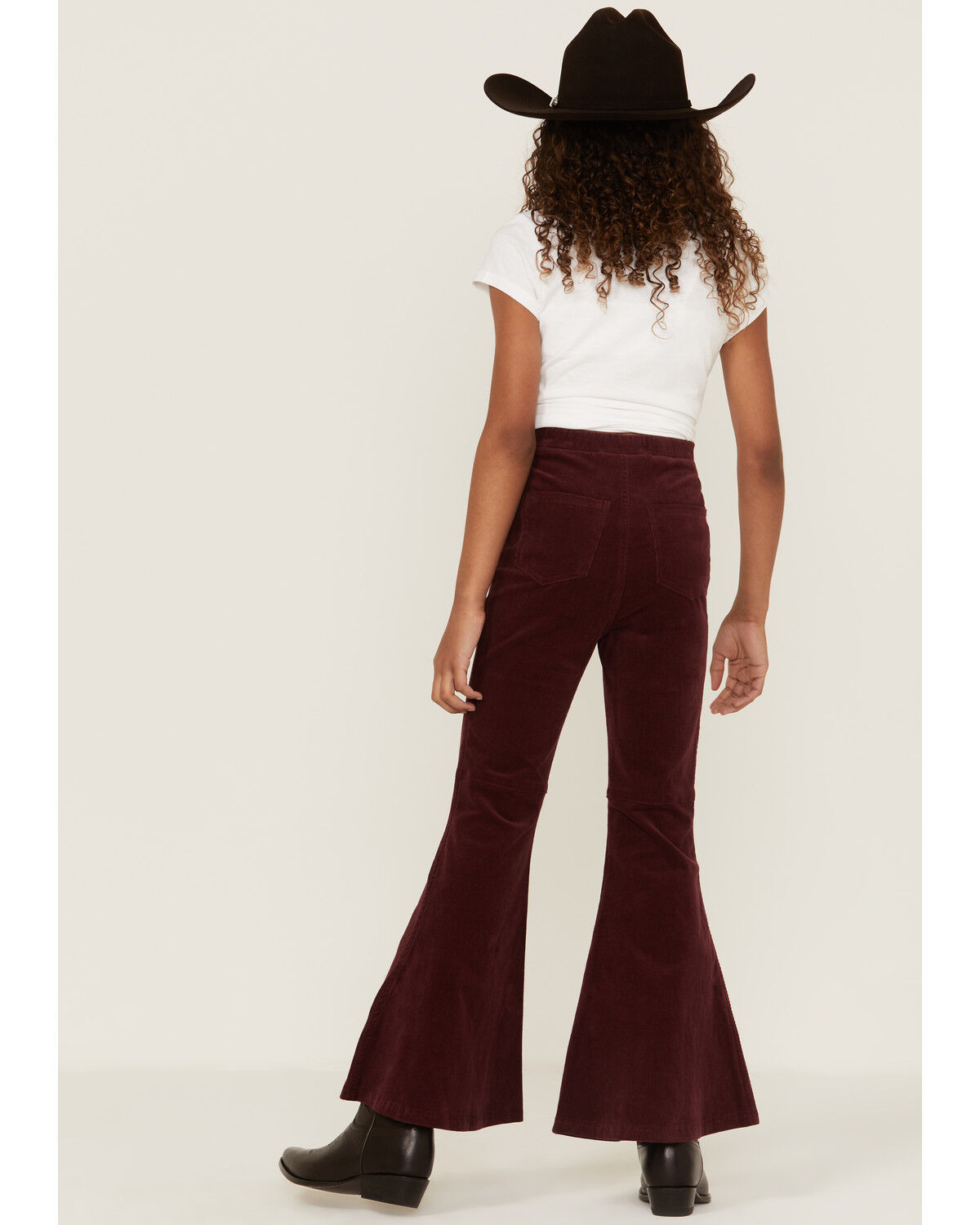 Image #4 - Chrysanthemum Little Girls' Corduroy Pull On Bell Bottom Pants, Burgundy, hi-res