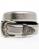 Image #1 - Shyanne Women's Metallic 3-Piece Buckle Belt, Silver, hi-res