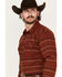 Image #2 - Blue Ranchwear Men's Range Striped Long Sleeve Snap Western Shirt, Red, hi-res