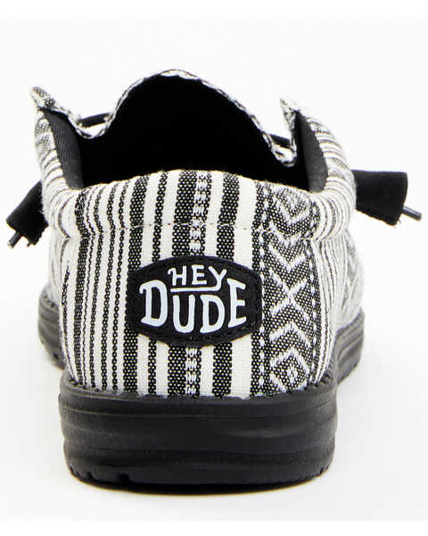Image #5 - HEYDUDE Men's Wally Serape Print Casual Shoes - Moc Toe, Black/white, hi-res