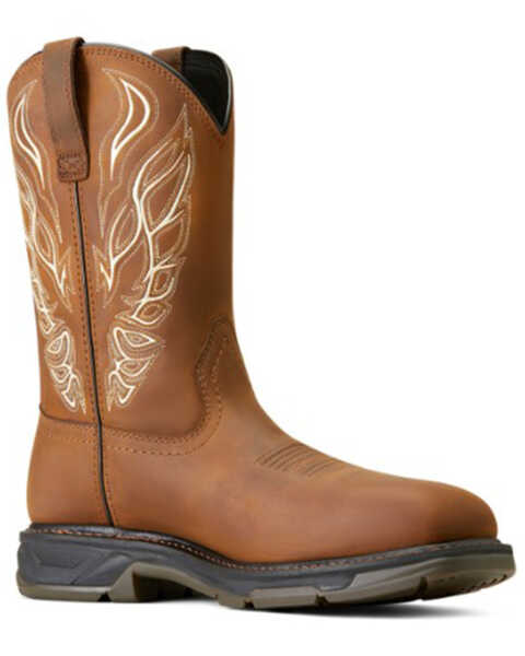 Image #1 - Ariat Men's WorkHog® XT Phoenix Distressed Work Boots - Composite Toe , Brown, hi-res