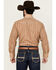 Image #4 - Roper Men's Floral Striped Print Long Sleeve Snap Western Shirt, Gold, hi-res