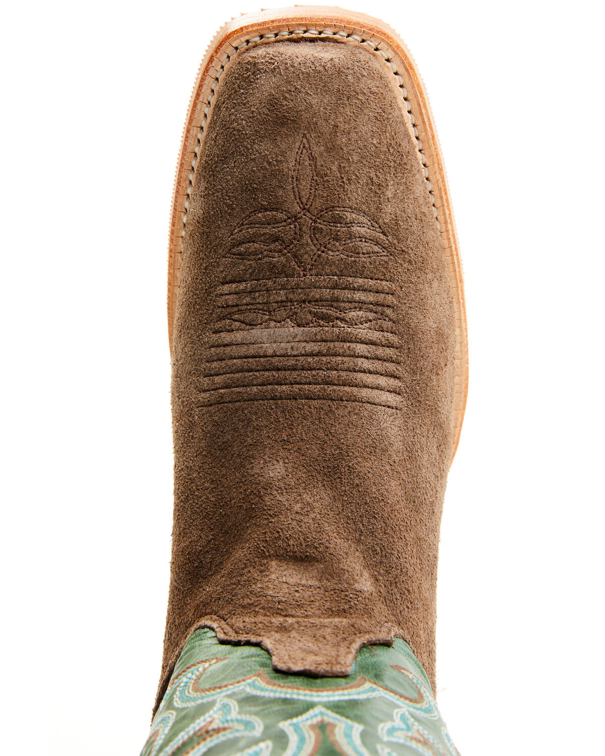 Image #6 - Justin Men's Fergus Roughout Western Boots - Square Toe, Chocolate, hi-res