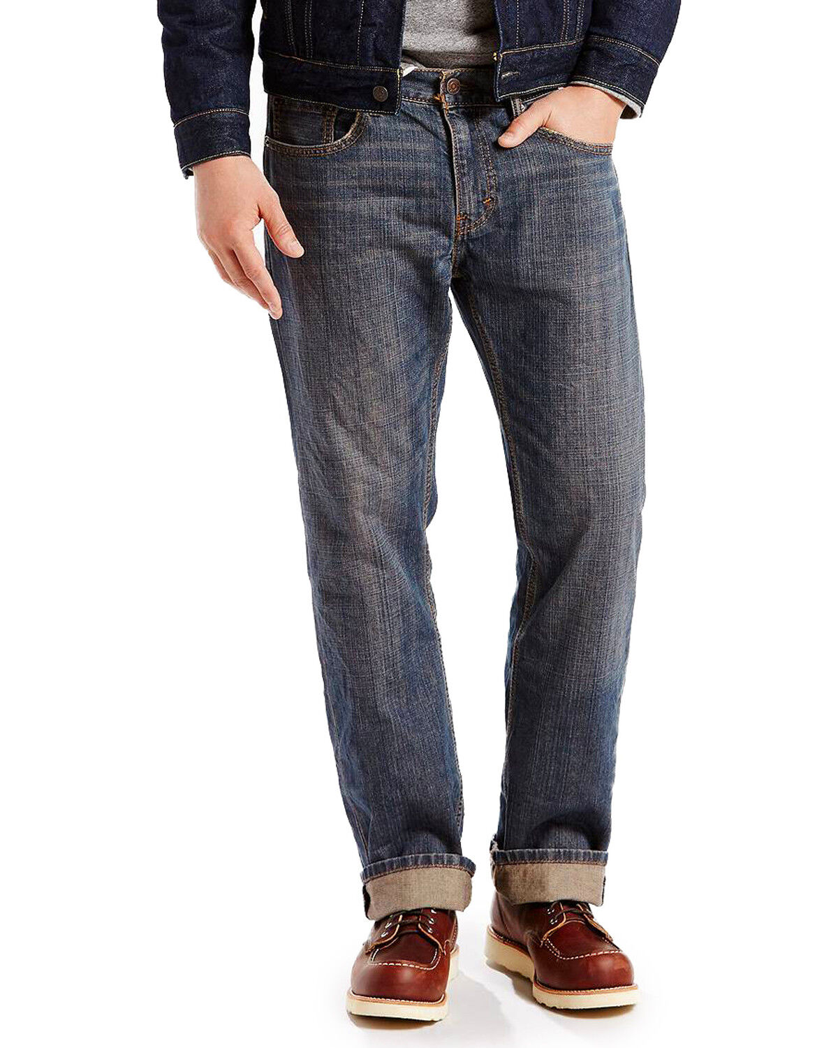Image #3 - Levi's Men's 559 Range Relaxed Straight Leg Jeans, Blue, hi-res