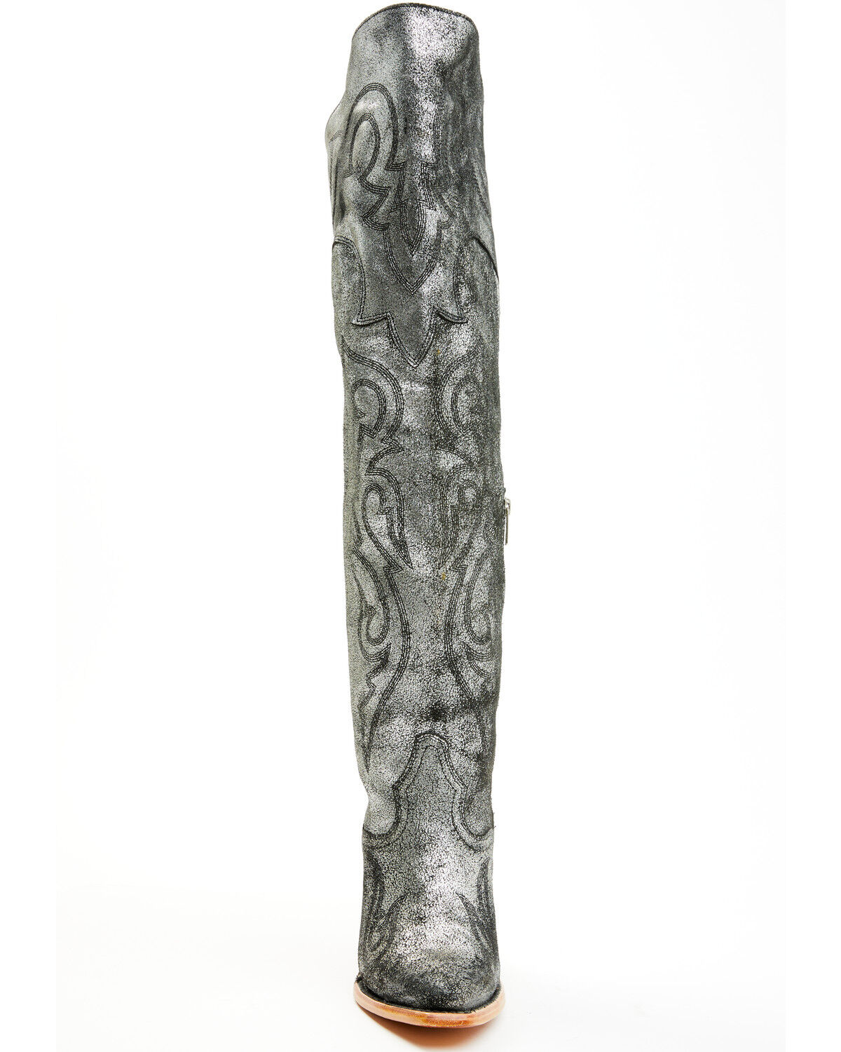 Image #4 - Corral Women's Metallic Tall Western Boots - Snip Toe, Silver, hi-res