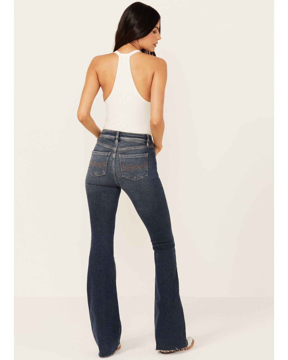 Image #3 - Idyllwind Women's Outlaw High Rise Flare Super Stretch Denim Jeans, Dark Wash, hi-res