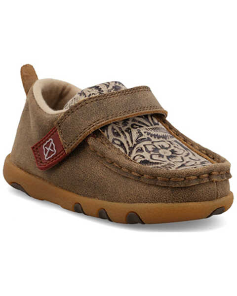 Twisted X Toddler Girls' Driving Moc Shoes - Moc Toe , Brown, hi-res