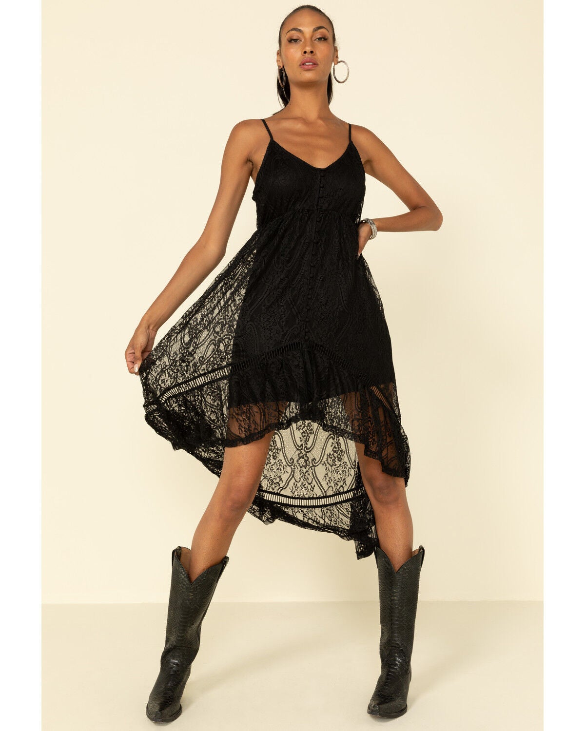black lace country dress