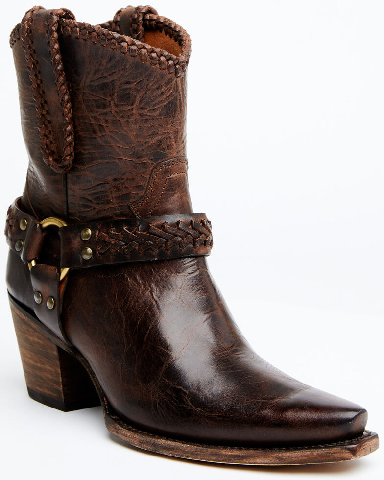 Cleo + Wolf Women's Willow Brown Fashion Booties - Snip Toe, Brown, hi-res