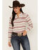 Image #1 - Ariat Women's R.E.A.L. Serape Jacquard Print Long Sleeve Snap Western Shirt, Rose, hi-res