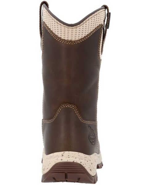 Image #5 - Georgia Boot Women's Eagle Trail Waterproof Pull On Work Boots - Alloy Toe, Brown, hi-res