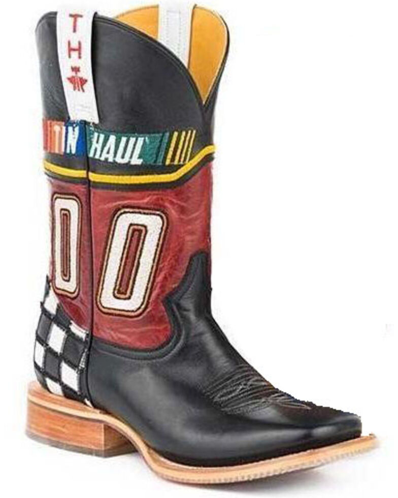 Tin Haul Men's Running Hot Western Boots - Square Toe, Tan, hi-res
