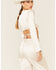 Image #4 - The Now Women's Lily Wrap Long Sleeve Crop Top, Cream, hi-res