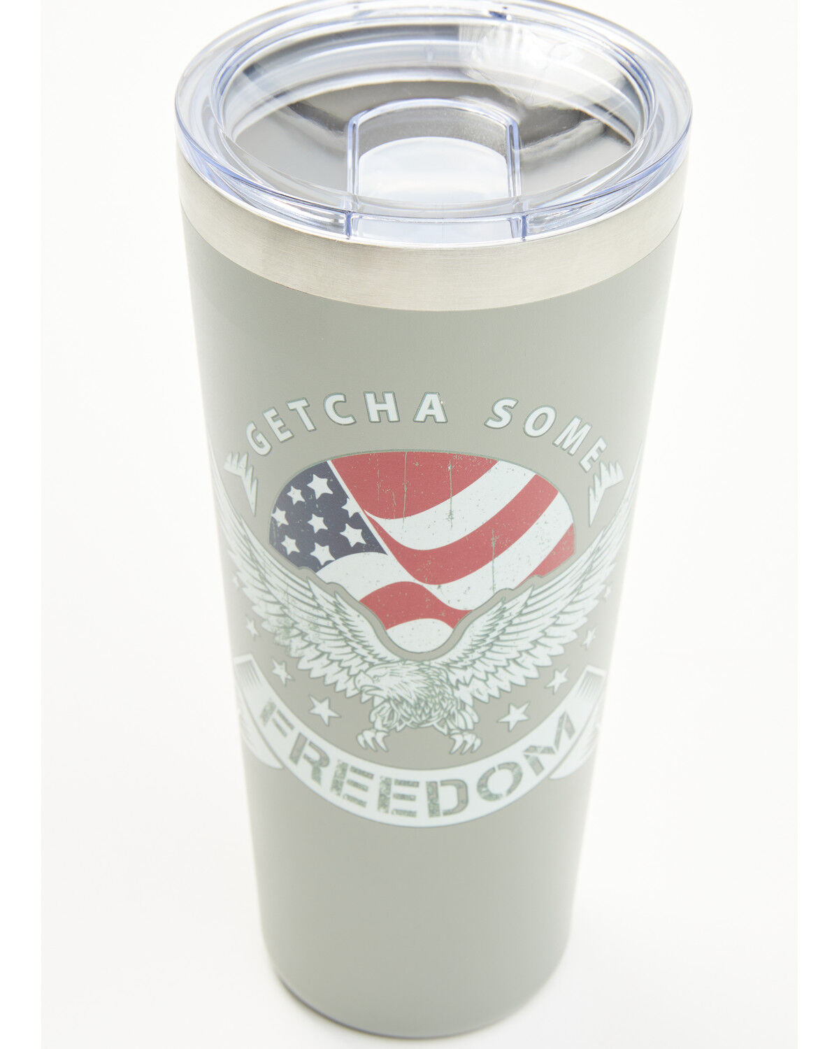 Image #2 - Boot Barn Getcha Some Freedom 32oz Tumbler, Olive, hi-res