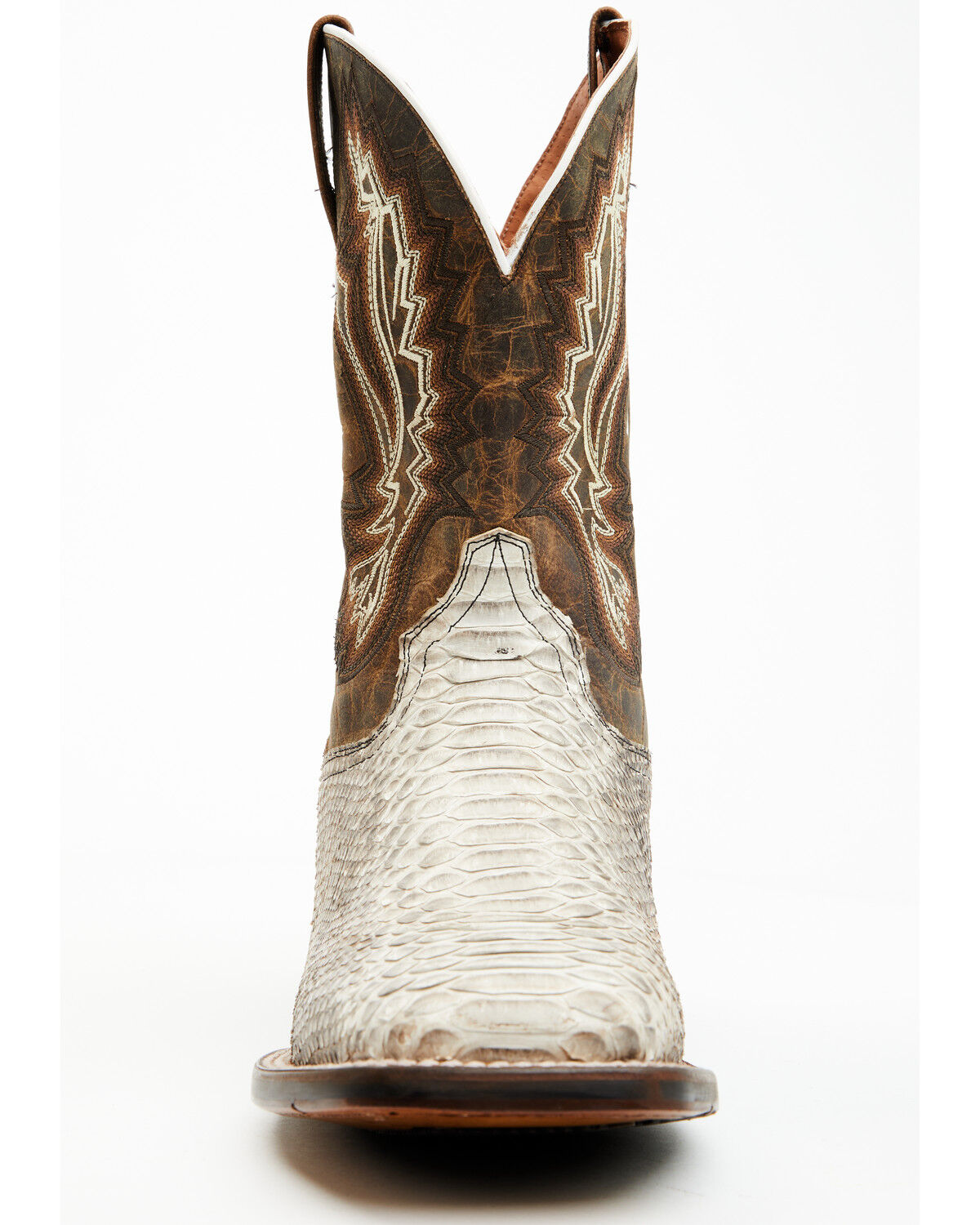 Image #4 - Dan Post Men's Brutus Exotic Python Western Performance Boots - Broad Square Toe, Natural, hi-res