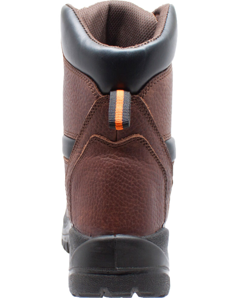 Ad Tec Men's 6" Tumbled Leather Comfort Work Boots - Soft Toe, Dark Brown, hi-res