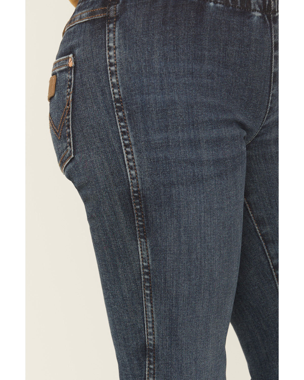Image #2 - Wrangler X Lainey Wilson Girls' Dark Wash Bell Bottom Flare Stretch Denim Jeans, Blue, hi-res