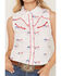 Image #3 - Wrangler Retro Women's Americana Horse Print Sleeveless Cropped Snap Western Shirt, White, hi-res