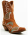 Image #1 - Dingo Women's Flying Colors Suede Western Booties - Round Toe, Camel, hi-res