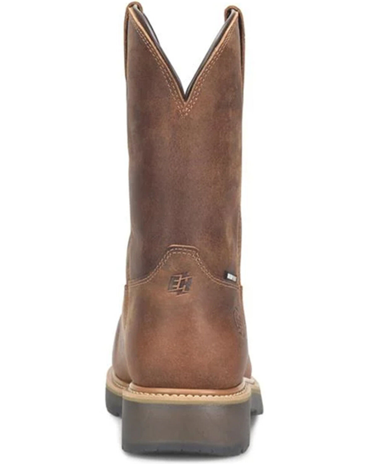 Image #5 - Double H Men's 10" Boss Waterproof Wellington Work Boots - Round Toe, Brown, hi-res