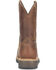 Image #5 - Double H Men's 10" Boss Waterproof Wellington Work Boots - Round Toe, Brown, hi-res