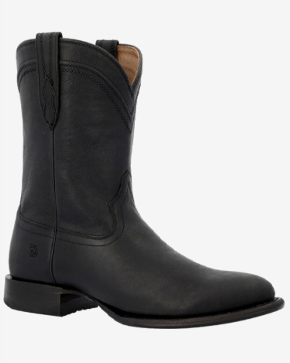 Image #1 - Durango Men's Santa Fe&trade; Roper Western Boots - Round Toe, Black, hi-res