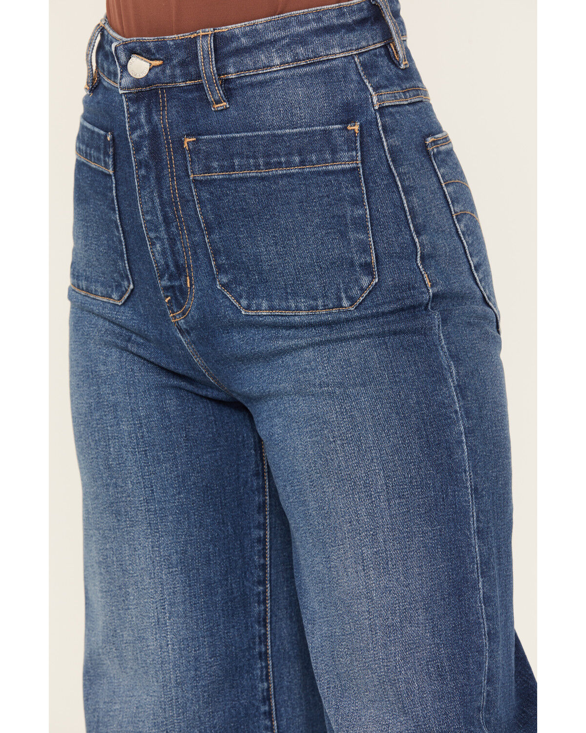 Image #2 - Rolla's Women's High Rise Stretch Sailor Jeans, Dark Blue, hi-res