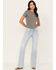 Image #1 - Shyanne Women's Light Wash Low Rise Seamed Bootcut Jeans, Light Medium Wash, hi-res