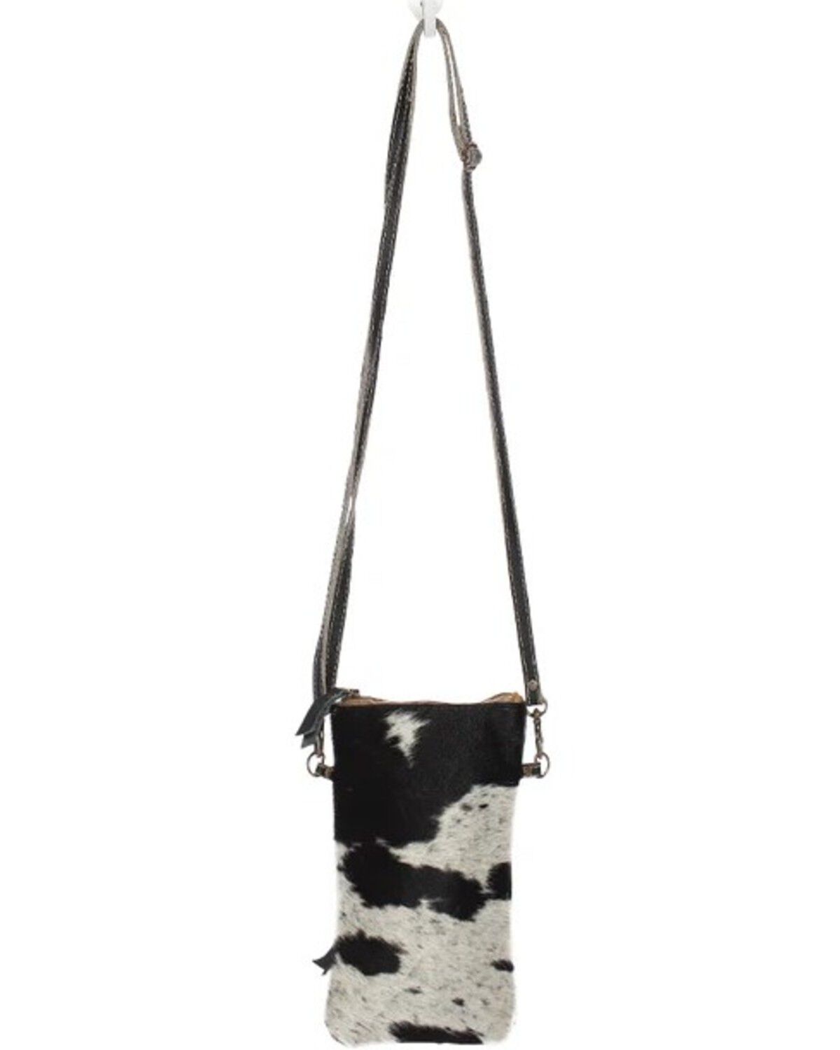 Image #4 - Myra Bag Women's Cowhide Crossbody Bag, Black/white, hi-res