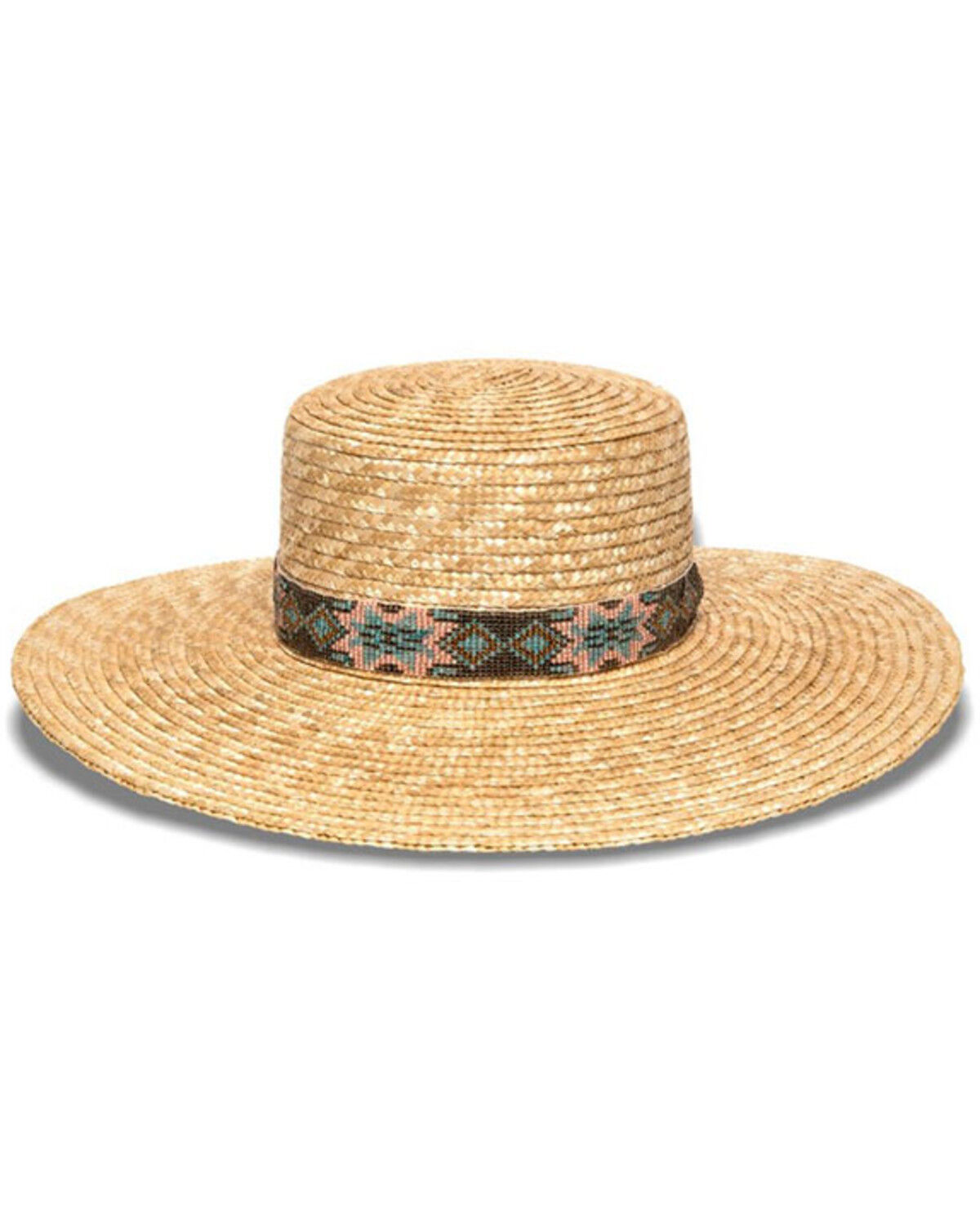 Image #1 - Nikki Beach Women's Bossa Straw Western Fashion Hat, Natural, hi-res