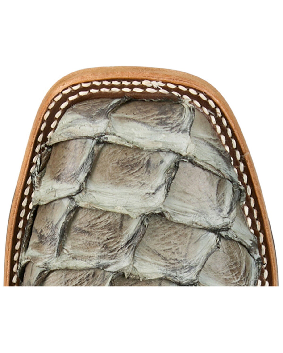 Image #6 - Justin Men's Ocean View Exotic Pirarucu Western Boots - Broad Square Toe, Grey, hi-res