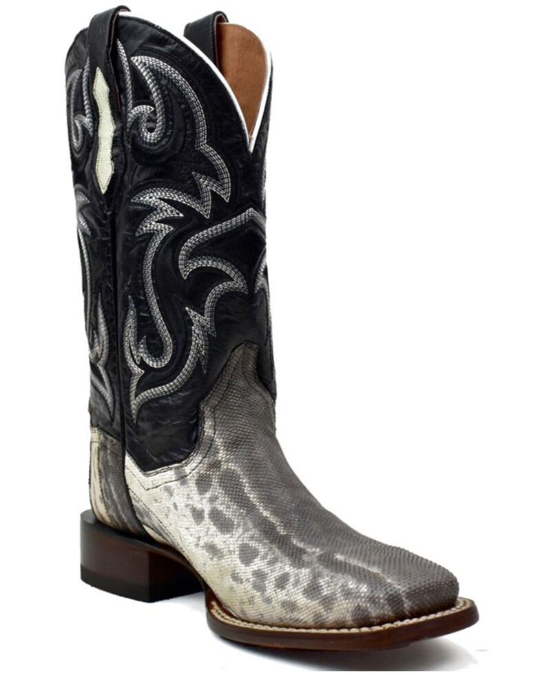 Dan Post Women's Exotic Kauring Snake Western Boot - Broad Square Toe , Black, hi-res