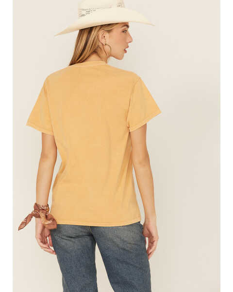 Image #3 - Youth in Revolt Women's Mineral Wash Wild Soul Thunderbird Graphic Tee, Mustard, hi-res