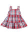 Wrangler Infant Girls' Red & Plaid Ruffle Sleeveless Dress & Diaper Cover Set , Red, hi-res