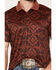 Image #3 - RANK 45&reg; Men's Tonal Southwestern Print Short Sleeve Button-Down Polo, Heather Red, hi-res