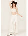 Image #1 - Free People Women's Great Escape High Rise Wide Leg Jeans, White, hi-res