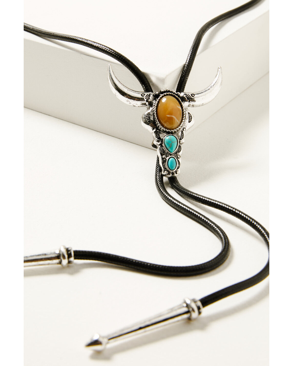 Image #2 - Shyanne Women's Steer Head Bolo Tie, Silver, hi-res