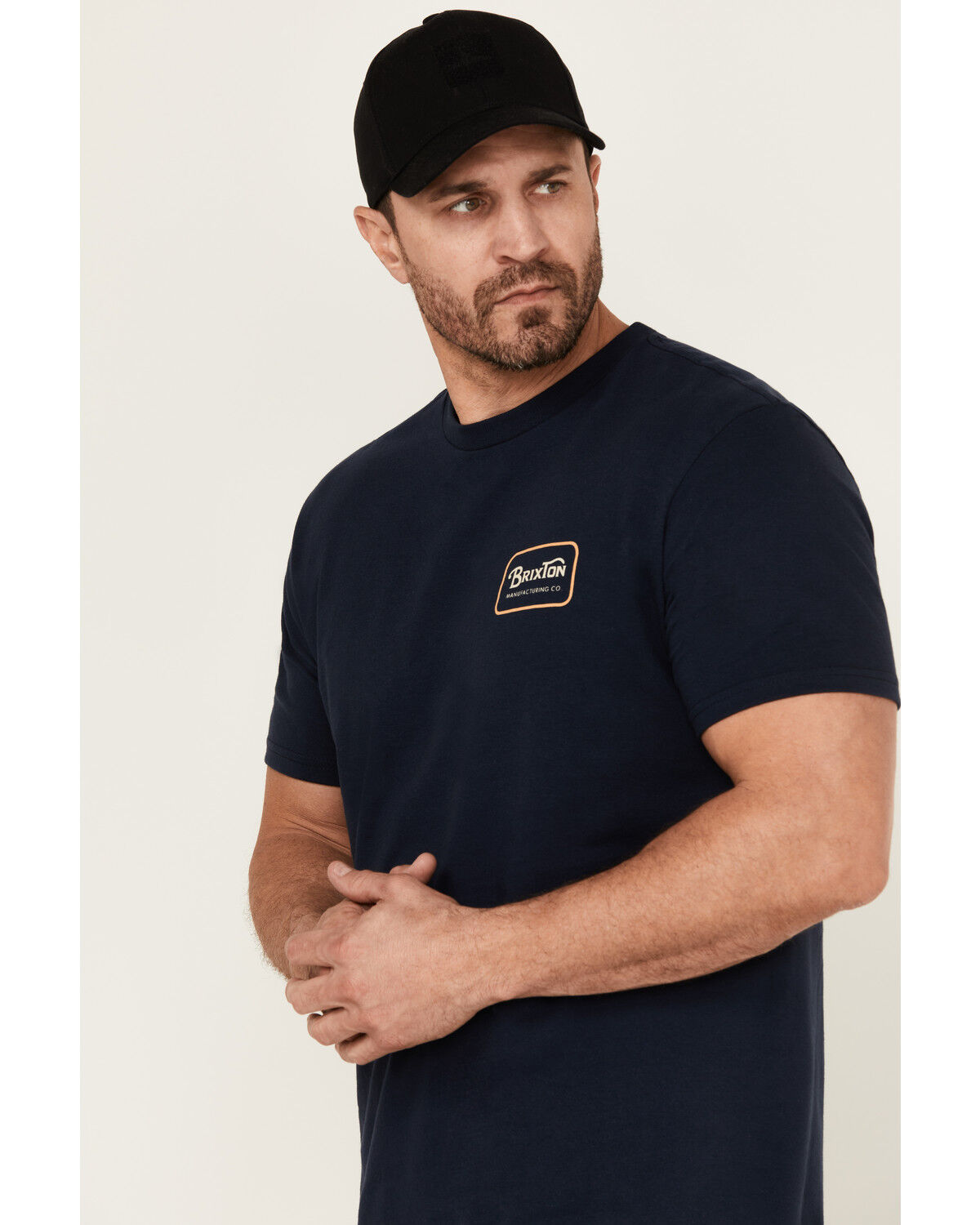 Image #2 - Brixton Men's Grade Logo Short Sleeve Graphic T-Shirt, Navy, hi-res